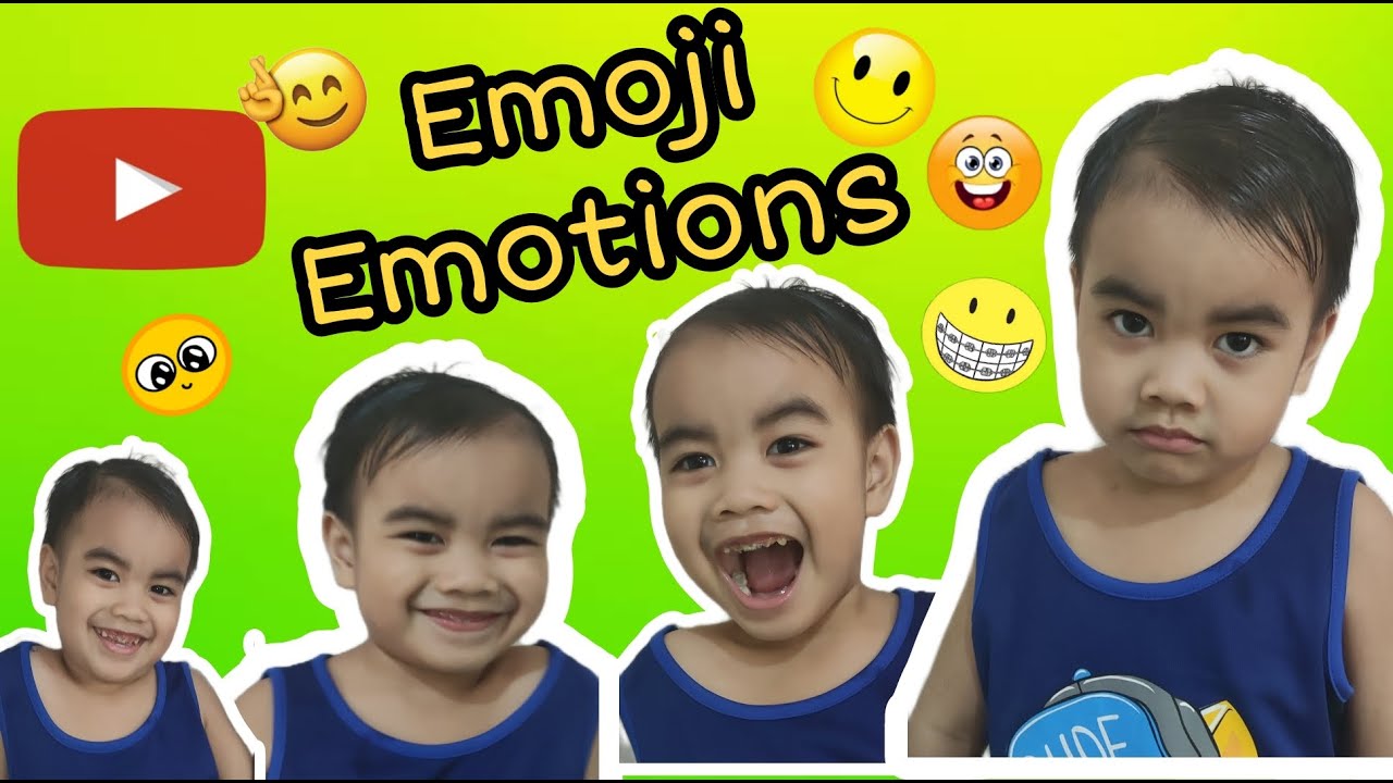 READING PRACTICE -EMOJI EMOTIONS OF MY 3 YEARS OLD SON - YouTube