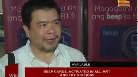 Beep cards, activated in all MRT and LRT stations