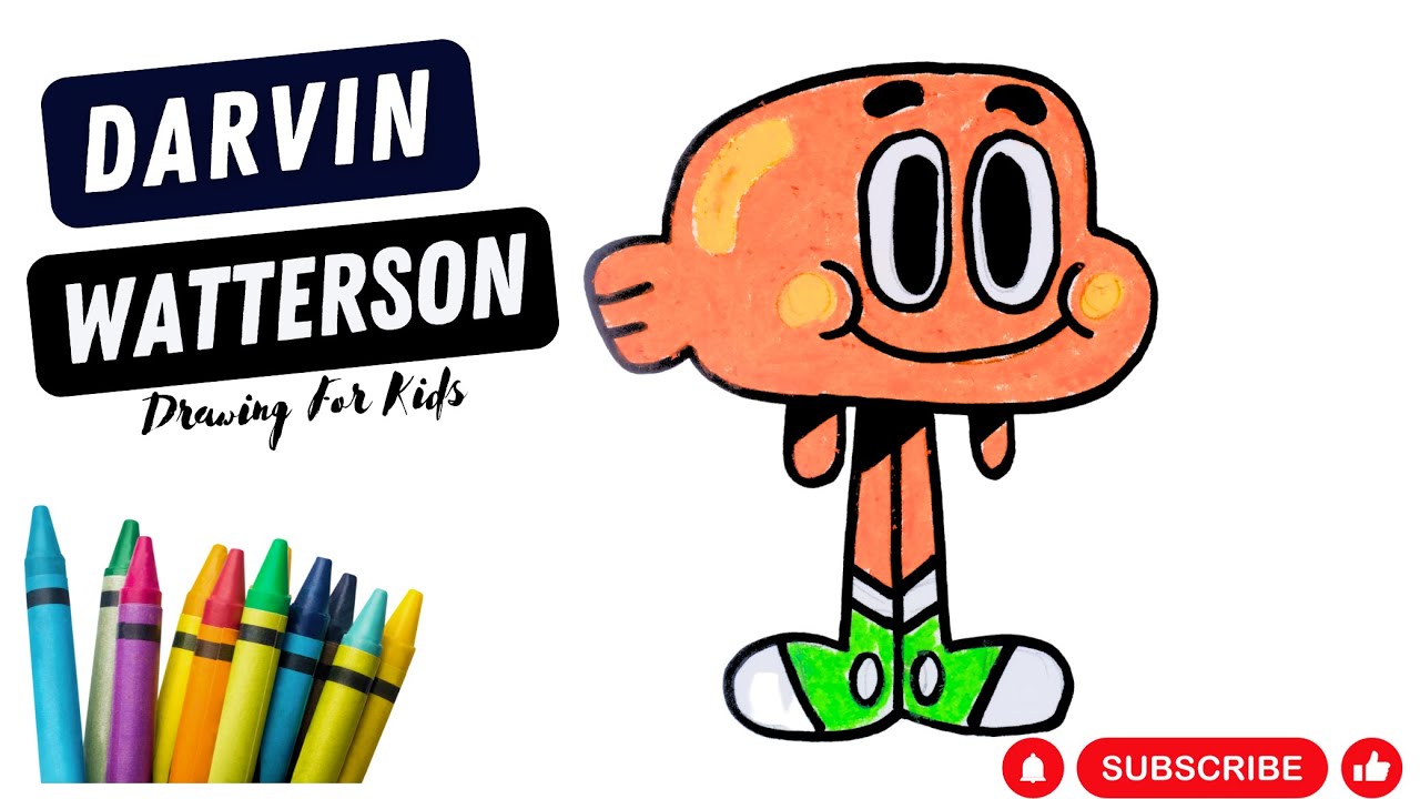 🟠Darving Waterson drawing for Kids.🟠 #art #cartoondrawing - YouTube