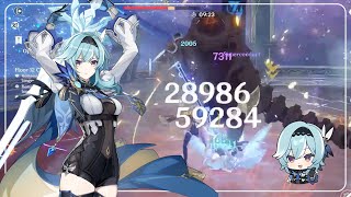 Eula but she's only using normal attacks (no burst) | spiral abyss 3.4 first chamber