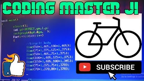 How to make a Moving Bicycle with Graphics and Animation in C++!!