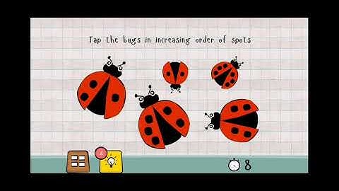 Logic Master 1 - Mind Twist Level 75 Solution | Tap the bugs in increasing order of spots