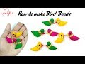 how to make Bird Bead with fabric