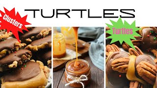 Soft and Chewy Caramel Pecan Turtle Clusters