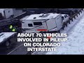 أصيب عدد من الأشخاص في حادث تصادم متسلسل لأكثر من 70 سيارة على طريق سريع في كولورادو
