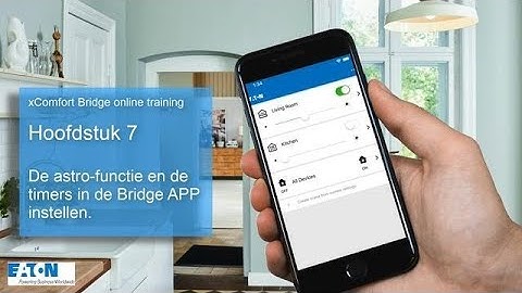 De astro-functie en de timers in de xComfort Bridge APP instellen