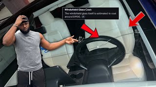 TURO RENTER CRACKED MY TESLA WINDSHIELD AND RAN OFF!! ($3000 in damage)