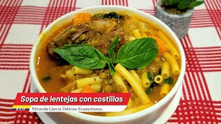 🍲♨️LA MEJOR SOPA DE LENTEJAS CON COSTILLAS‼️🇪🇨❤️ by Miranda García Delicias Ecuatorianas 2,498 views 3 weeks ago 6 minutes, 20 seconds