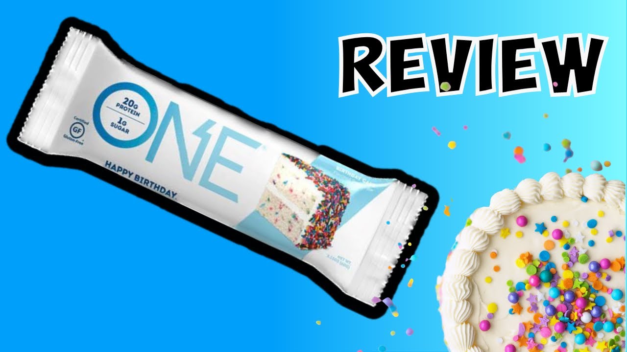 ONE Protein Bar Birthday Cake flavor review YouTube