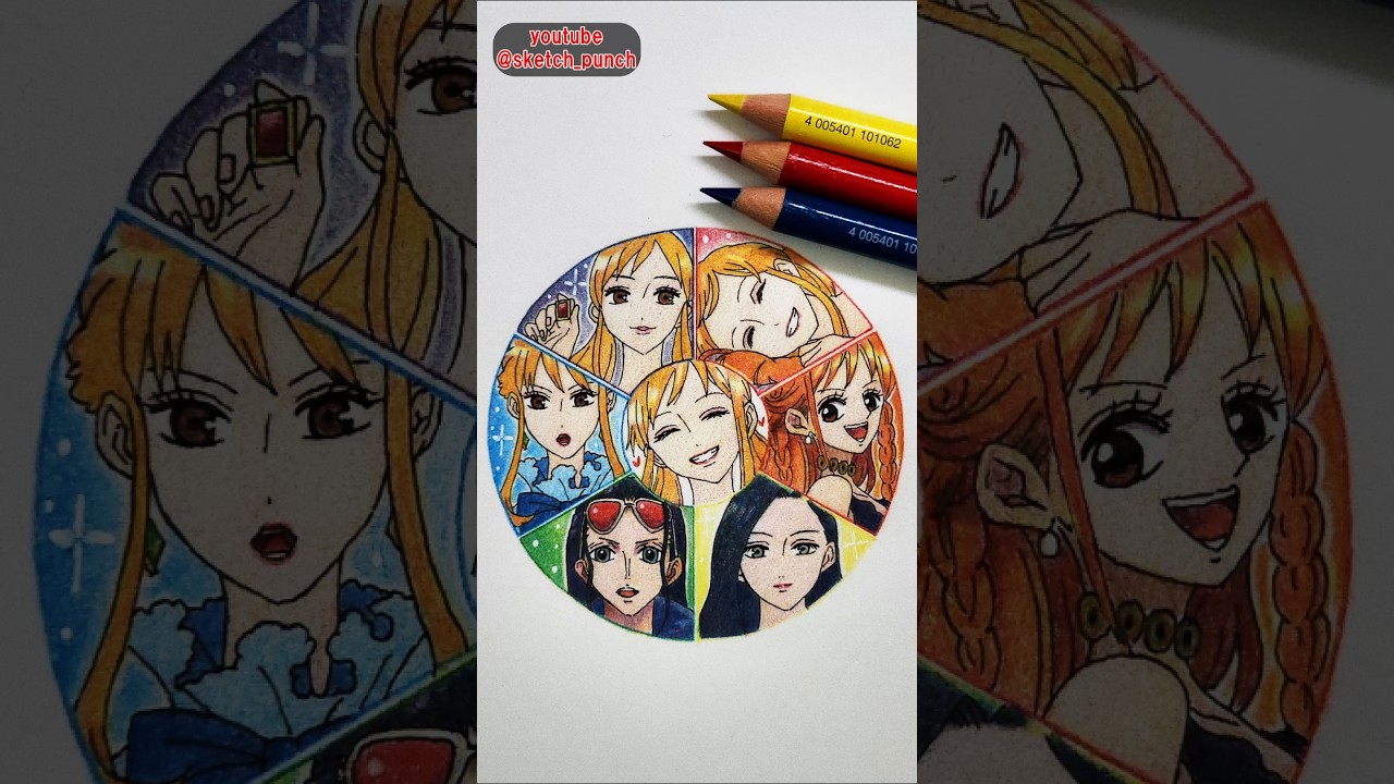 【3色ぬり絵】ナミ!? ロビン!? ワンピースヒロインズ!? #onepiece #onepieceheroines #nami #robin #colormixing #アイナジエンド