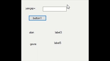5.Örnek = C# Dairenin Alanını Ve Çevresini Hesaplayan Uygulama