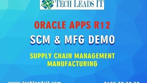 ORACLE Apps R12 SCM & MFG Training Course Demo. Supply Chain Management| Oracle SCM Functional