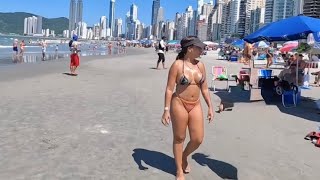 🇧🇷 BALNEARIO Beach A Hot Day Brazil