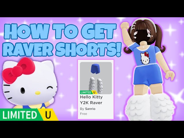 Get the Hello Kitty Y2K Raver Shorts LIMITED UGC FAST!, Roblox My Hello  Kitty Cafe