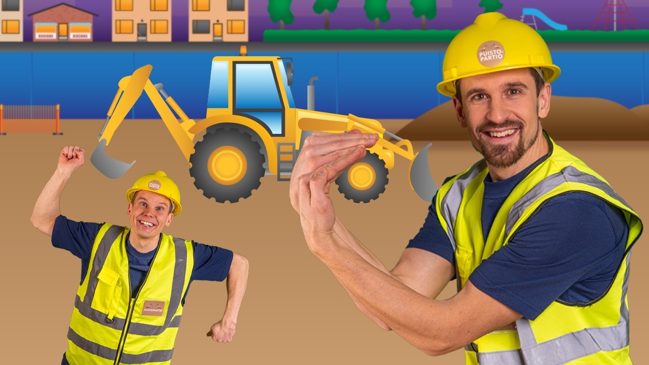 Puistopartio - Kaivurikuormaaja | Lastenlauluja työkoneista
