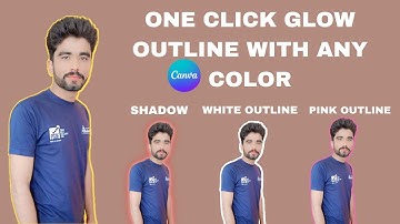 One Click Glow Outline Shadow|How to Create a GLOWING OUTLINE around your Photos  Canva Tutorial