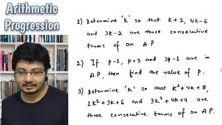 Determine k so that k^2+4k+8, 2k^2+3k+6 and 3k^2+4k+4 are three consecutive terms of an AP.