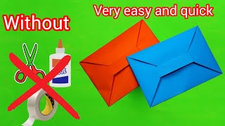 DIY - Easy origami envelope tutorial |without glue, Tap