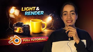 Blender Light, Camera & Render Tutorial | Realistic Cup Render screenshot 4