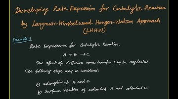 Rate Expression of Catalytic Reaction by LHHW Approach | Langmuir-Hinshelwood | Reaction Engineering
