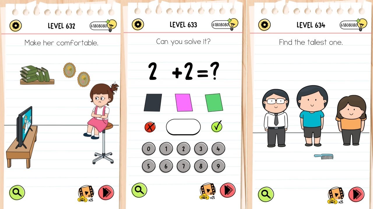 Brain Test 5 All-Star - Level 632, 633, 634 Solution - YouTube