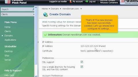 micfo | how to create a domain in Plesk reseller control panel