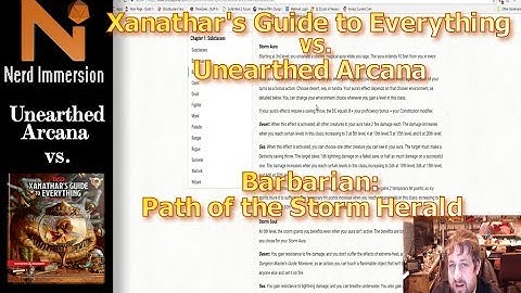 Unearthed Arcana vs Xanathar