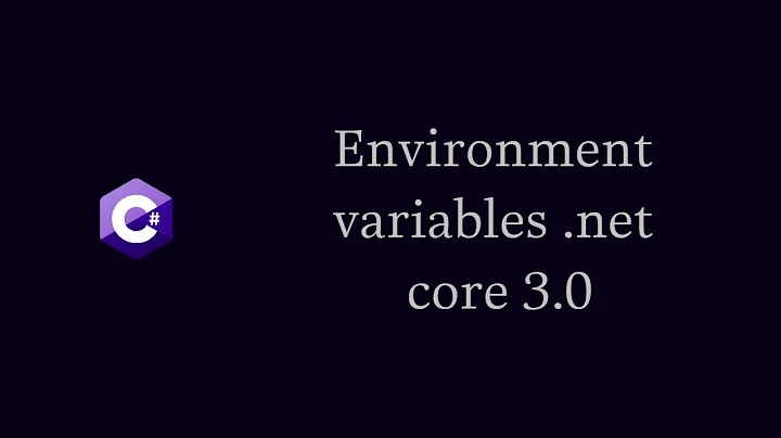 Environment variables .net core 3.0