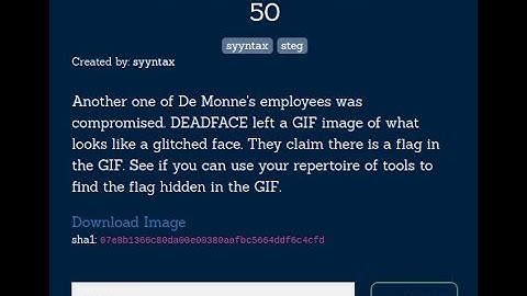 DeadFace CTF 2022 Writeup | Steganography | Lifes glitch