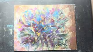 What's on my easel? Wings of Color or Flower Fiesta. Soft pastel painting on sanded paper. screenshot 3