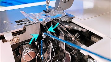 Singer Professional 5, threading the chain (coverstitch) looper easily