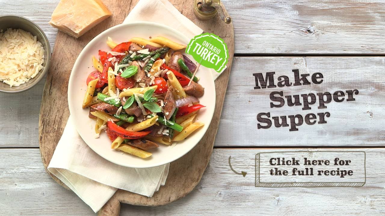 Turkey Sausage & Grilled Vegetable Penne YouTube