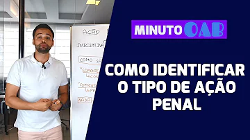 Como saber qual o tipo de ação penal?