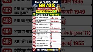 🔥🔥SSC GD, Army &amp; Police का GK/GS फोड़ दो🎯 #sscgd #shorts  #railway  #viralreels #gk #ssc #trending