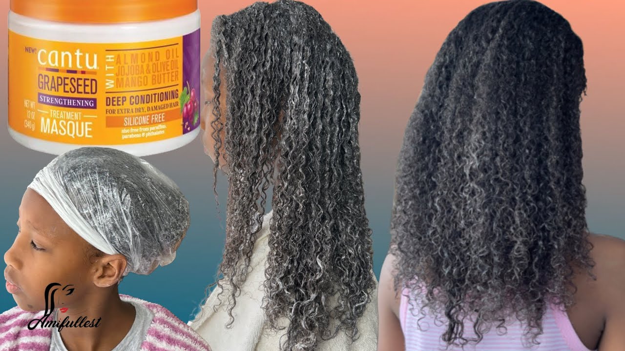Cantu Grapeseed Strengthening Treatment Mask / how to moisturize your hair