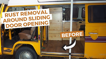 Rust removal around the sliding door opening!! | VW Kombi restoration