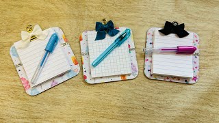 Cheap, Easy, Super Quick Craft Fair Idea: Micro Clipboards, Use up your scraps and index cards!