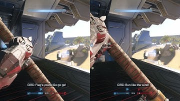 Flag juggling vs Sprinting side-by-side comparison | Halo Infinite