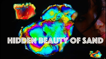 Sand under a microscope. HIDDEN beauty revealed thru polarised light!#microscope