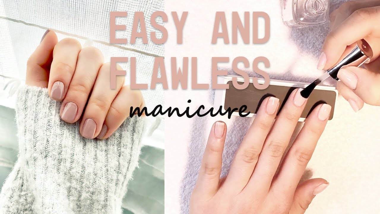 💅🏻EASY FLAWLESS AT-HOME SALON MANICURE TUTORIAL | How I save $$ and do ...