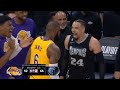 LeBron James has words for Dillon Brooks after scoring and Lakers bench joins in 