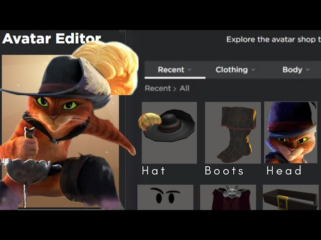 reposted it here cuz r/roblox mods took it down) Made these Puss in Boots:  The Last Wish inspired avatars of Puss and death on Catalog Avatar Creator  (great for making avatars if