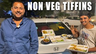 Non Veg Tiffins till Midnight | Hyderabad Non Veg Breakfast | poori Kheema Street Byte Silly Monks