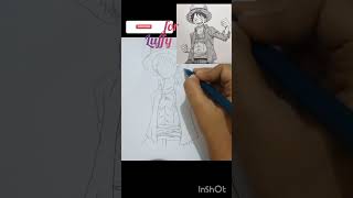 #anime #animeart#drawingtutorial #sketch #luffy #handcame #speed_sketch