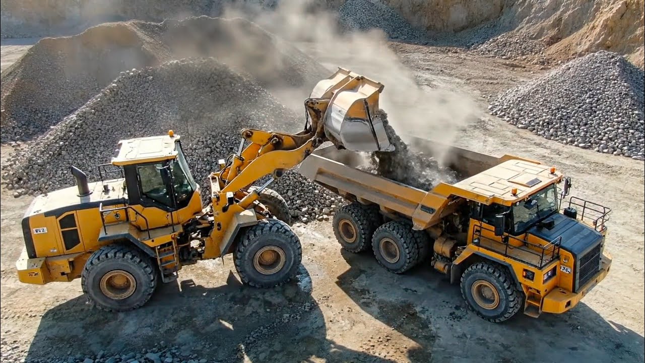 World’s Biggest Stone Quarry | Massive Excavators, Dump Trucks & Heavy Machines at Work ASMR