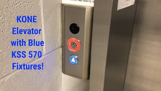 Rare Blue Buttons! KONE MRL Traction Elevator at 112 Walnut Street, Rochester MI