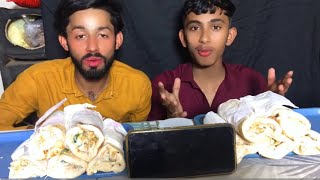 5 Shawarma Eating Contest in 5 Minutes Food Challenge Ali Vs Hassan @TikhiMasstimachaoo