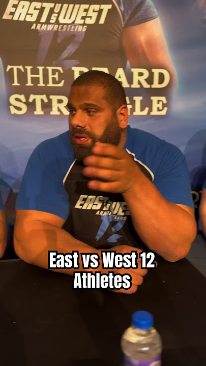 East vs West 12 athletes lineup #armwrestling