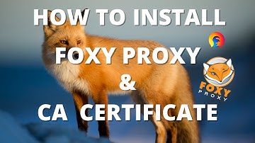 How to install Foxy Proxy & CA Certificate in Burp Suite Community Edition.