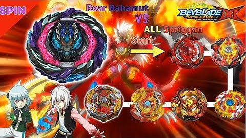 베이블레이드 버스트 다이너마이트 로어 바하무트 VS 올 스프리건 배틀 ベイブレードバーストDB 【Roar Bahamut VS ALL Spriggan】 Beyblade Burst DB